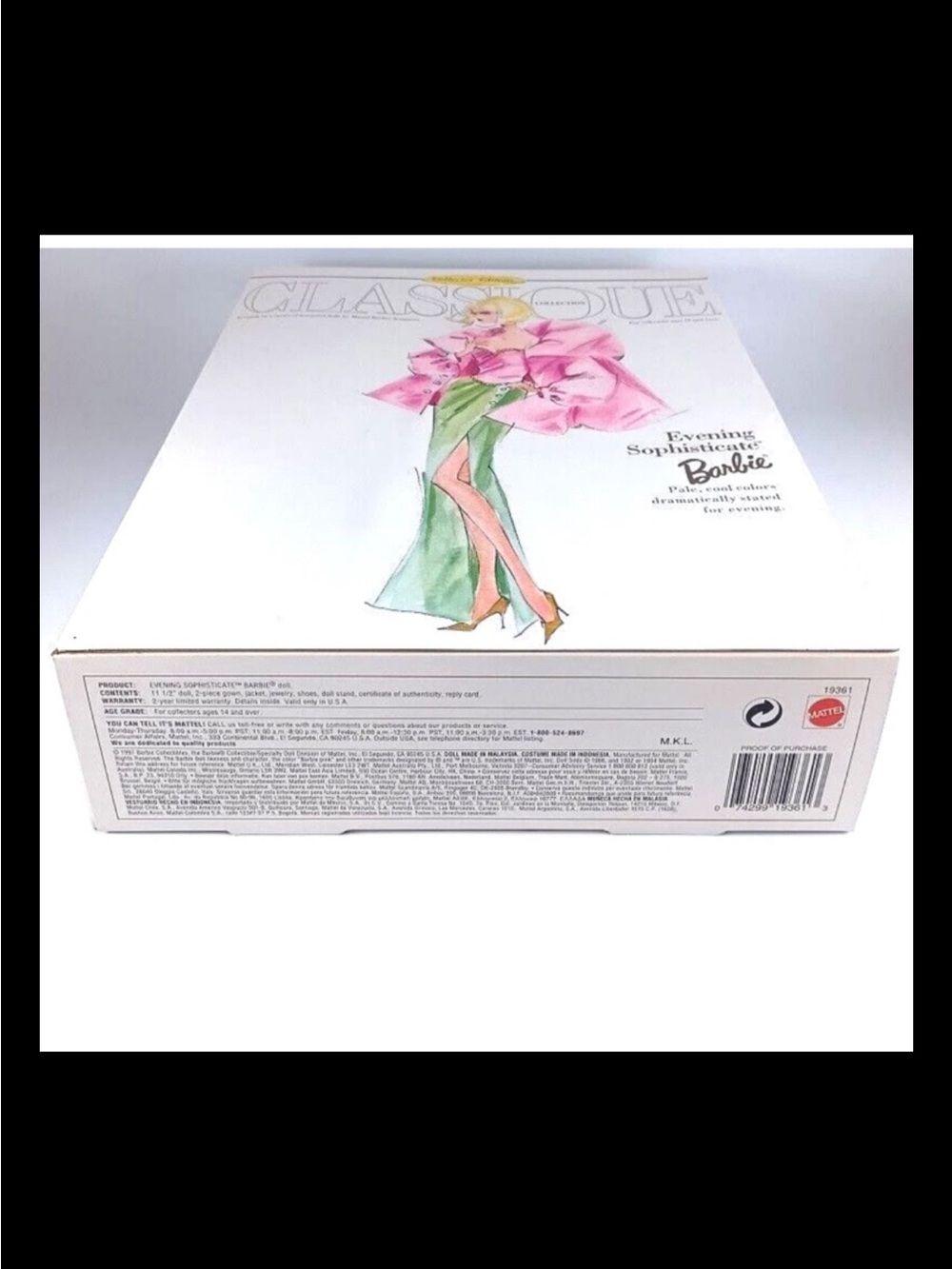1997 Barbie Doll Evening Sophisticate Classique Collector Edition NEW - Picture 8 of 9